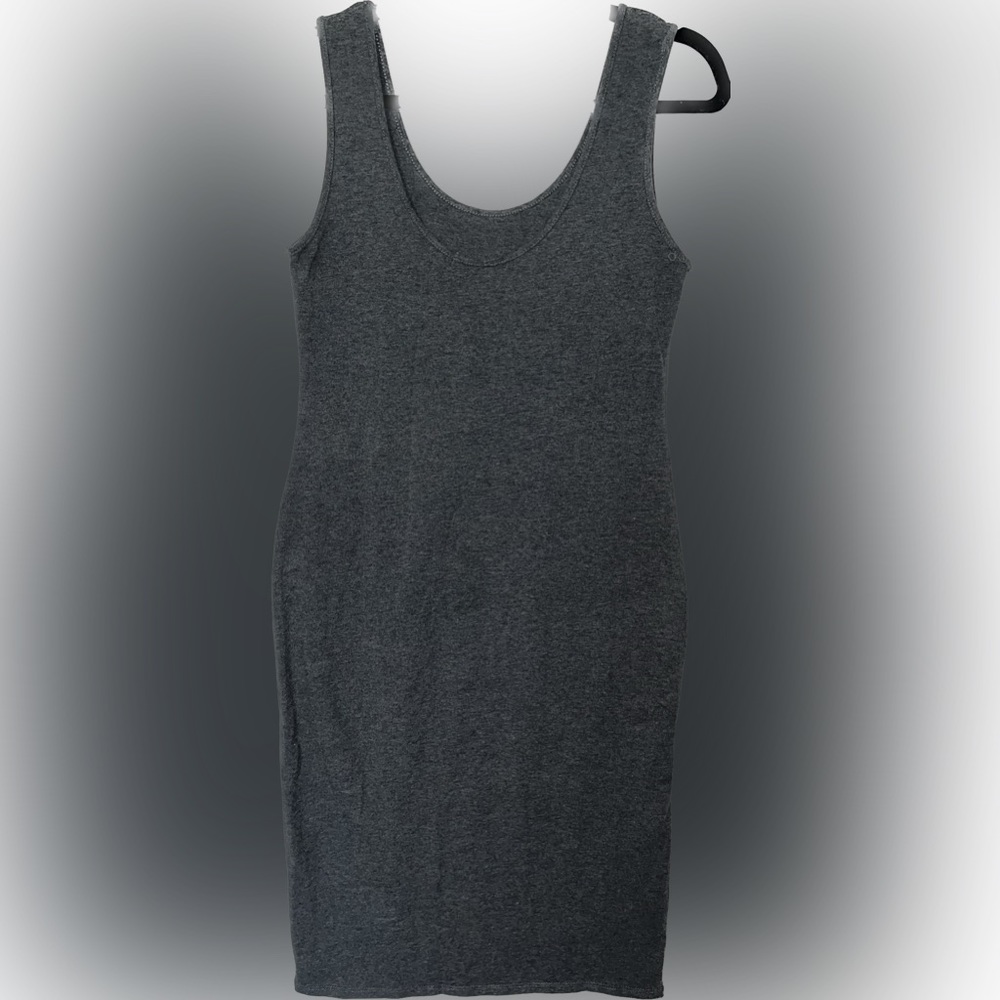 Casual grey midi dress